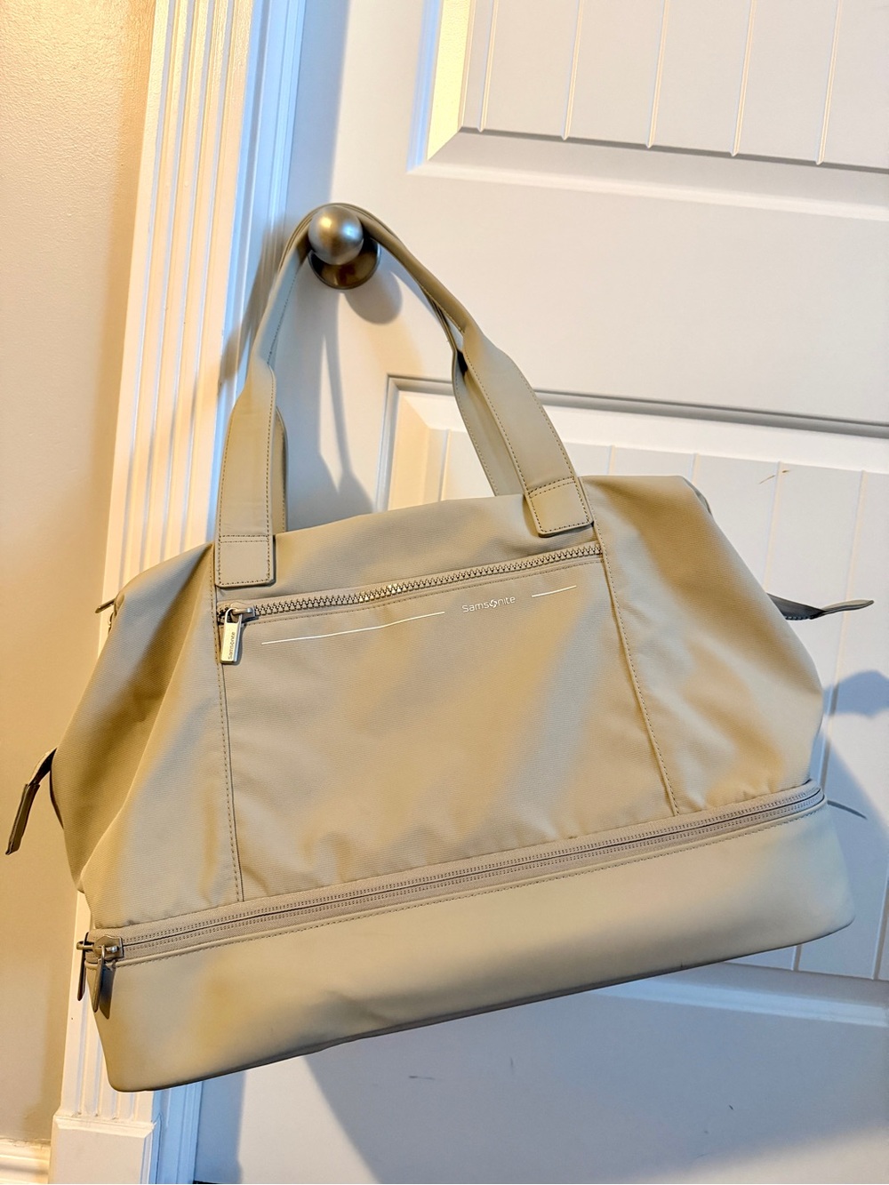 Samsonite Light Beige Weekend Duffel Bag